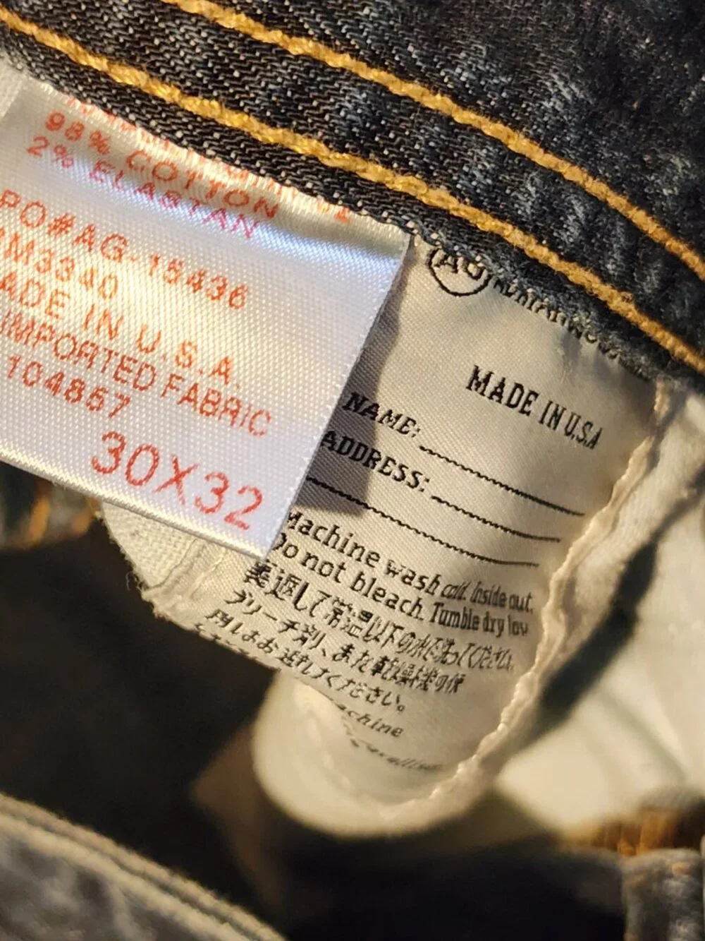 AG Adriano Goldschmied The Protégé Straight Leg Jeans Men's 30x32 Made in USA - Picture 9 of 14